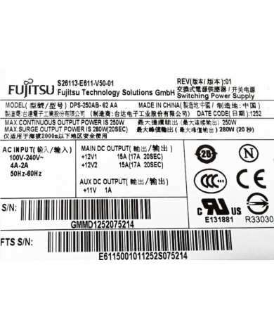 Fonte Alimentação Fujitsu 250W