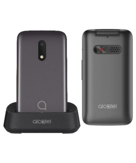 Celular Alcatel 30.26 para idosos/cinza metálico