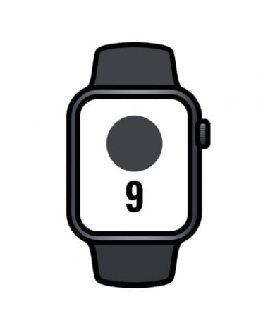 Apple Watch Series 9/ GPS/ 45mm/ Caja de Aluminio Medianoche/ Correa Deportiva Medianoche S/M