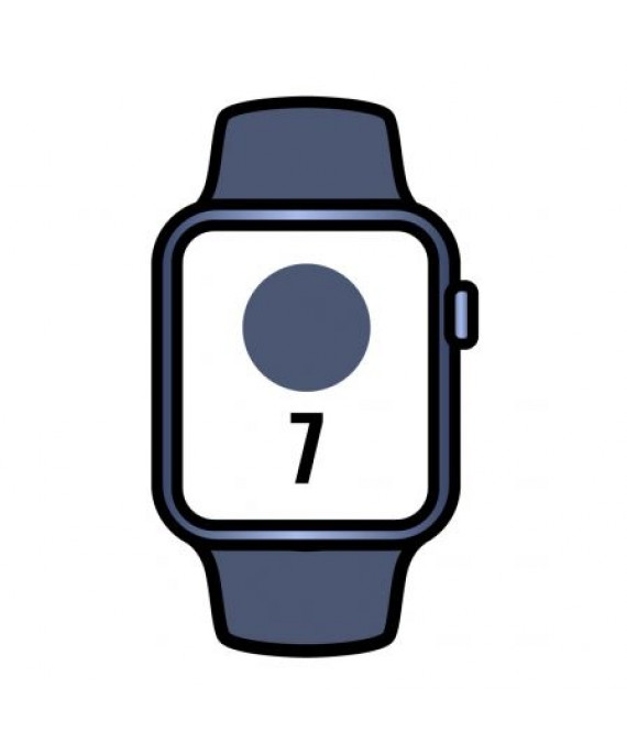 Apple Watch Series 7/ GPS/ 45 mm/ Caixa de alumínio azul/ Pulseira esportiva azul Abyss