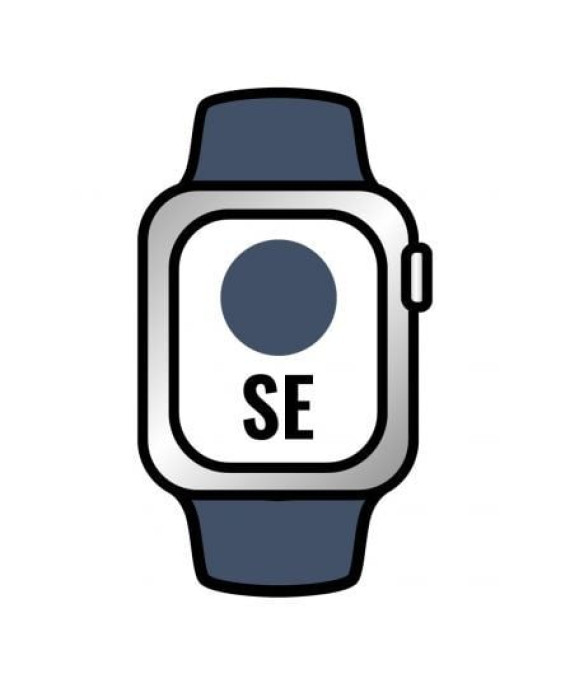 Apple Watch SE/ GPS/ 40 mm/ Caixa de alumínio prata/ Pulseira esportiva azul Abyss