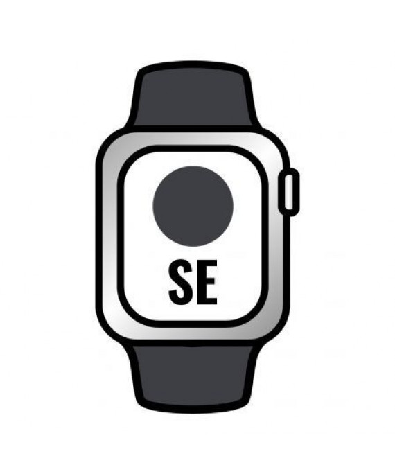 Apple Watch SE/ GPS/ Celular/ 40 mm/ Caixa de alumínio cinza espacial/ Pulseira esportiva preta meia-noite