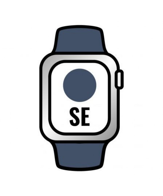 Apple Watch SE/ GPS/ Celular/ 44 mm/ Caixa de alumínio prateada/ Pulseira esportiva azul Abyss