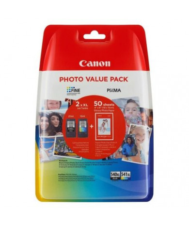 Cartucho de tinta original Canon PG-540XL+CL541XL Multipack de alta capacidade/preto/tricolor + papel fotográfico