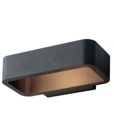 Aplique Exterior Iglux Noir Rectangular 20602-C/ Potencia 6W/ 180 Lúmenes/ 3000ºK