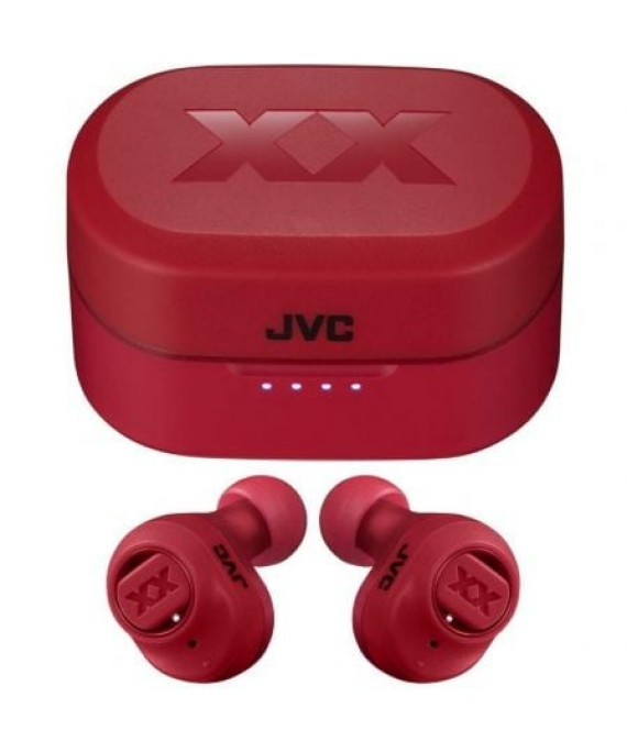 Auscultadores JVC HA-XC50T Bluetooth com estojo de carregamento/ 4h de autonomia/ Vermelho
