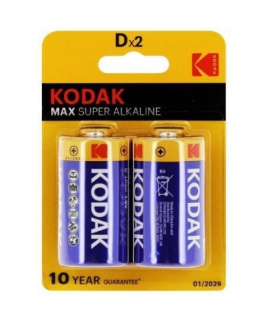 Pacote de 2 baterias D Kodak LR20/ 1,5 V/ Alcalina