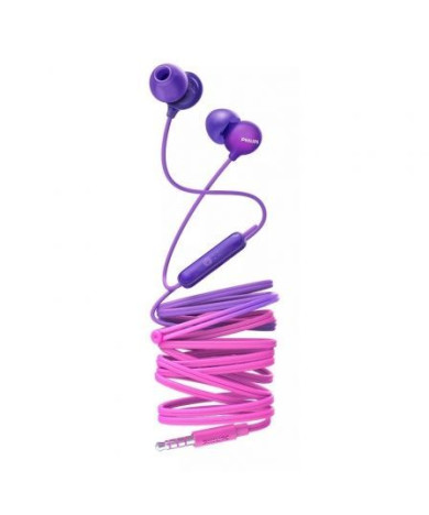 Fones de ouvido intra-auriculares Philips SHE2405PP/com microfone/Jack 3.5/Rosa e roxo