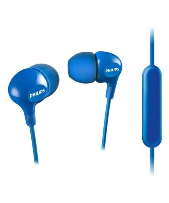 Fones de ouvido Philips SHE3555/ com microfone/ Jack 3.5/ Azul