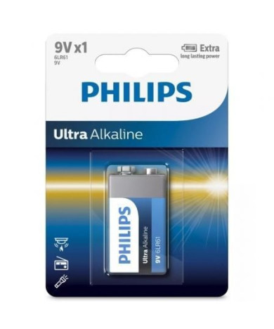 Pila Alcalina Philips 6LR61E1B/10/ 9V