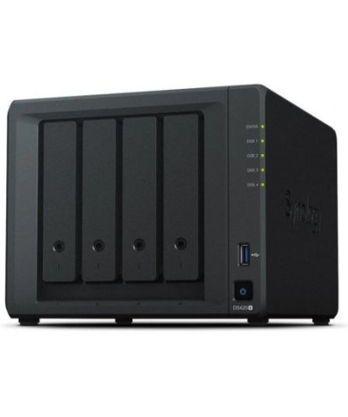 NAS Synology Diskstation DS420+/ 4 baias 3,5"- 2,5"/ 2GB DDR4/Formato Torre